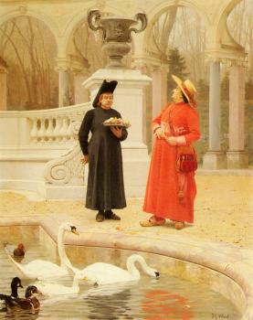 Jehan Georges Vibert : A Plate Of Cakes